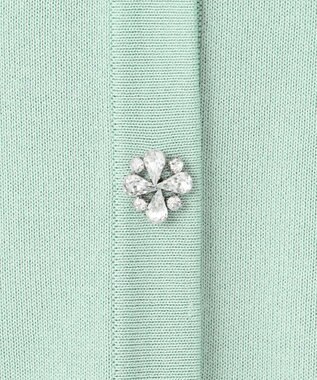 組曲 【WEB限定】ビジューニット ジャケット ミントグリーン系