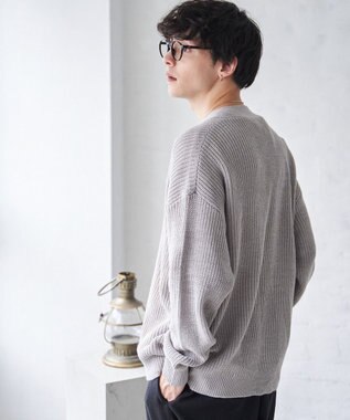 WEGO オーバーフィットカーディガン ライトグレー