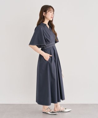 Green Parks ・ＥＬＥＮＣＡＲＥ　ＤＵＥ　スキッパーワンピース Navy