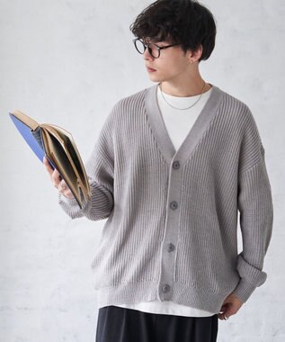 WEGO オーバーフィットカーディガン ライトグレー