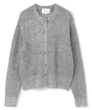 BEIGE， 【洗える】MARRONNIERS / ラメテープヤーンカーディガン Silver