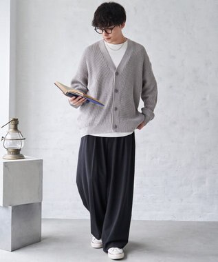 WEGO オーバーフィットカーディガン ライトグレー