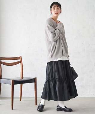 WEGO オーバーフィットカーディガン ライトグレー