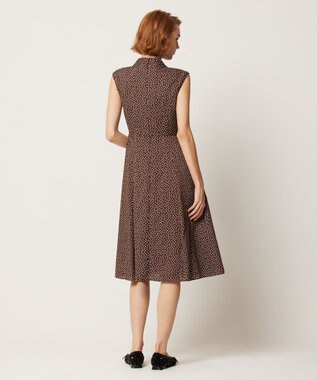 TOCCA 【洗える】RAINY SEASON ドレス ブラウン×ドット系