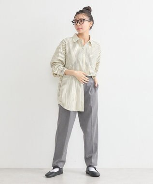 earth music&ecology サッカーストライプシャツ Black