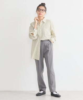 earth music&ecology サッカーストライプシャツ Black