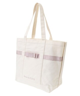 Maison de FLEUR マルチポケット帆布トートMバッグ Ivory