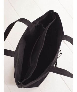 Maison de FLEUR マルチポケット帆布トートMバッグ Black