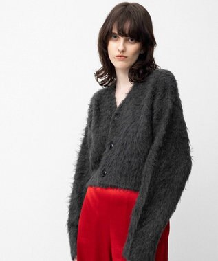 NAVE 【Nave】モヘアシャギー ショートカーディガン チャコール系