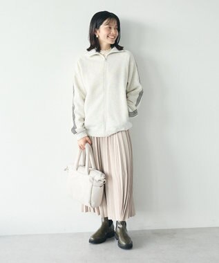 CRAFT STANDARD BOUTIQUE アコーディオンプリーツスカート Gray Beige