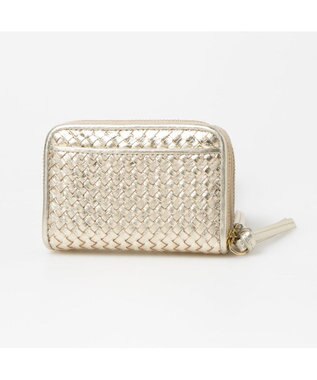 UNBILLION ペルケ perche / レザーメッシュ・ジャバラカードキーケース ゴールド