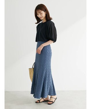 Green Parks ・ＥＬＥＮＣＡＲＥ　ＤＵＥカットフクレジャカードスカート Blue