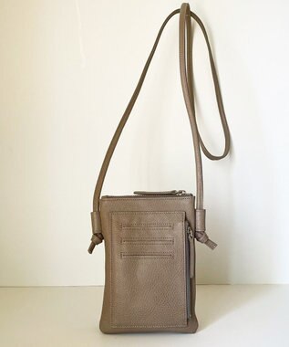 Hekhèr Le Style de Vie 新色追加【日本製】シュリンクレザー スマートフォンポシェット グレージュ