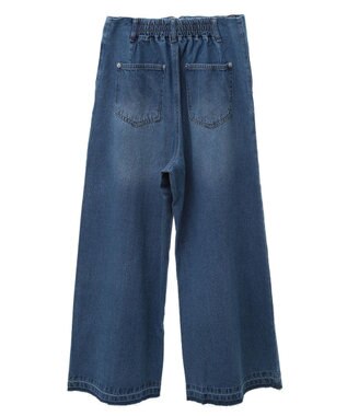 Green Parks ・ＳＵＧＡＲ　ＳＰＯＯＮデニムハイウエストワイドパン Indigo
