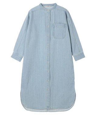 CRAFT STANDARD BOUTIQUE デニムパールボタンワンピース Sax