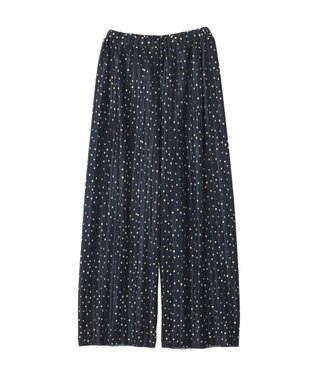 Green Parks カットプリーツイージーパンツ Dot Navy