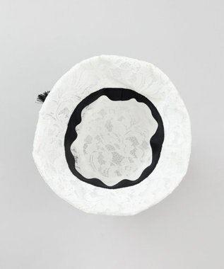 AURORA 【 LANVIN en Bleu （ランバン オン ブルー）】リボンレースクロッシェハット オフホワイト