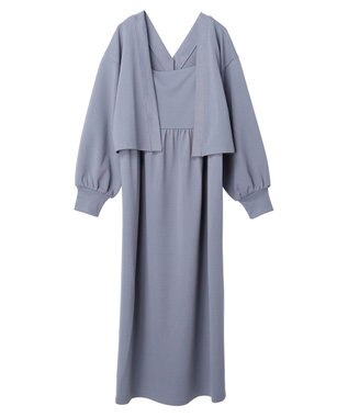 Green Parks ＳＥＴ２点　カーディガン＋ワンピース Sax