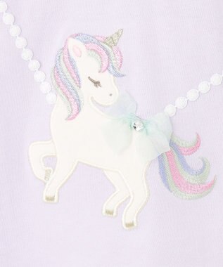 ANY KIDS ユニコーンポシェットTシャツ ラベンダー系