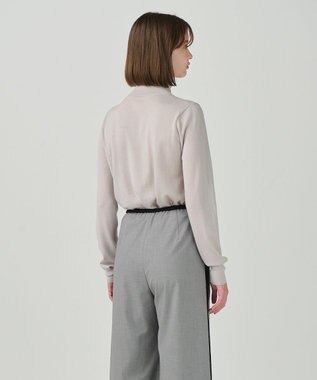 GRACE CONTINENTAL ハイネックニットトップ ベージュ