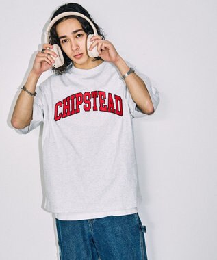 WEGO カレッジロゴBIGT（S） ライトグレー