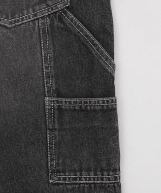 WEGO 【ユニセックス着用ITEM】イージーバレルレッグペインターパンツ デニムブラックソノタ