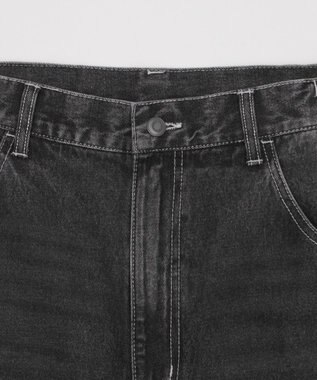 WEGO 【ユニセックス着用ITEM】イージーバレルレッグペインターパンツ デニムブラックソノタ