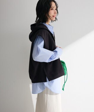 Green Parks フード付ベスト Black