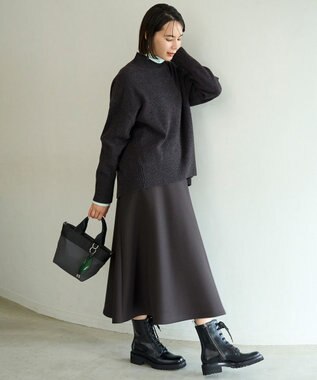 UNFILO ナイロン ミニトートバッグ チャコール