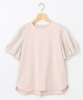 組曲 華感コンビネーションスリーブ カットソー スモーキーピンク系