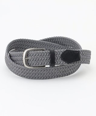 JOSEPH ABBOUD 【キングサイズ・イタリア素材・ストレッチ・日本製】 ストレッチミックスブレイズ ベルト ダルブルー系