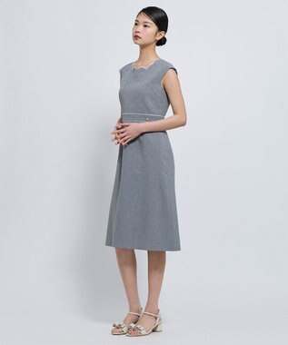 TOCCA 【松木育未さん着用】FLORAL SILHOUETTE ドレス グレー系