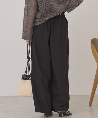 AMERICAN HOLIC 【マルチ機能】ドライタッチワイドパンツ Black