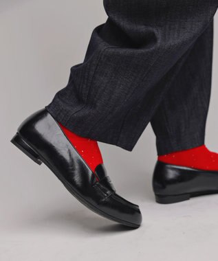 組曲 【Flower Collection】スパンコール ソックス レッド系