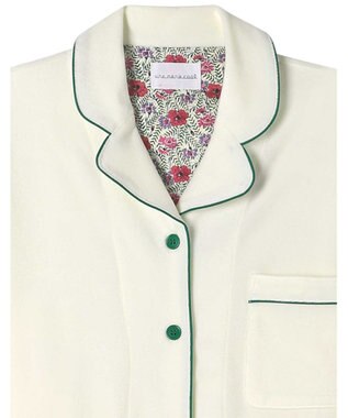 une nana cool なめらかパイルパジャマ MADE WITH LIBERTY FABRIC アイボリー