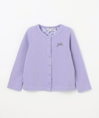 ANY KIDS 音符ボタンカーディガン ブルーラベンダー