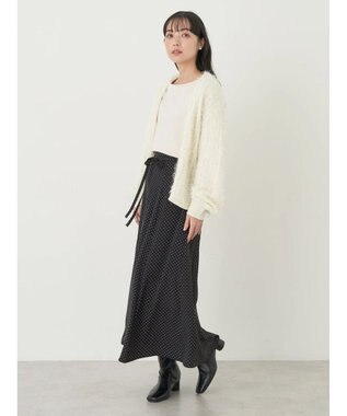 earth music&ecology ふさふさショートカーディガン Ivory