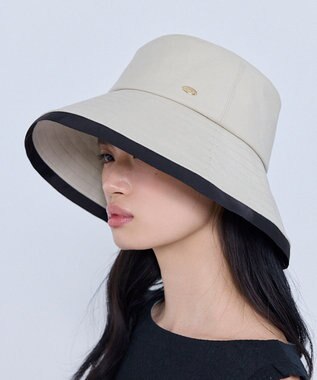  【サイズ調整可】TRIM RIBBON BUCKET HAT コットン バケットハット
