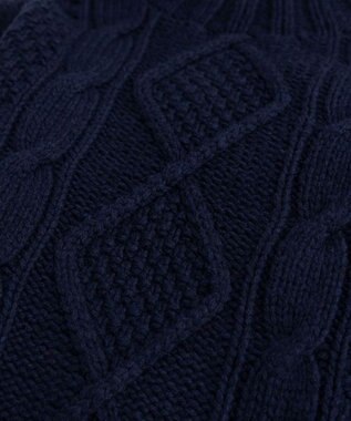 LENO ARAN ONEPIECE　アラン柄ニットワンピース NAVY