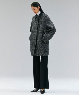 BEIGE， ROBY / フェイクレザーツイードコート Monotone