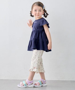 ANY KIDS 【綿100%/接触冷感】ひんやり ティアードチュニック ネイビー