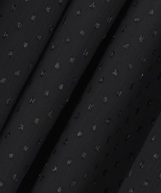 23区 L 【APPLAUDIR】ドットシアークレープ ドレス ブラック系