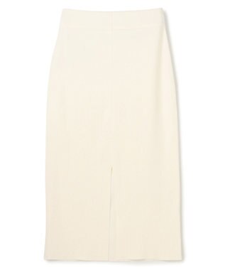 BEIGE， NADIA / 異素材ライン ストレッチニットスカート Ecru