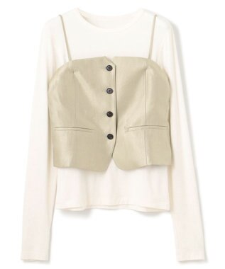 UNFILO 【STORY×UNFILOコラボ】ビスチェセットアップ 3点セット シャンパンベージュ