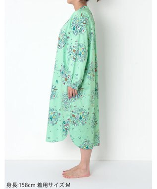 tsumori chisato SLEEP ルームウエア　ワンピース　長袖　綿100%　綿サテン素材　/ワコール　UNX545 メロン