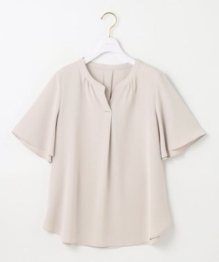 ANY SIS 【接触冷感・吸水速乾・UVカット】サラキレイ スキッパー ブラウス アイボリー