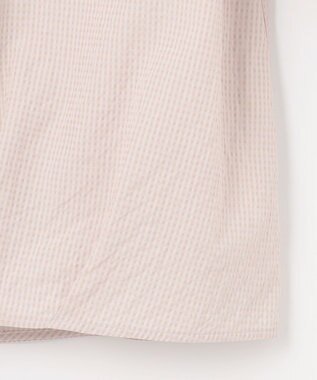 J.PRESS LADIES S 【洗える】アセテートレーヨンコットンチェック シャツカラー ブラウス ピンク×シルバー