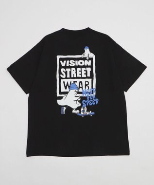 WEGO 【ユニセックス着用ITEM】別注VISIONボックスロゴゴーストスケーターT（SS） ブラック