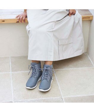 ing <ing>【レイン・スノー対応】レースアップスニーカーブーツ グレー