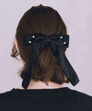 Maison de FLEUR リボンマニアベロアリボンバレッタ